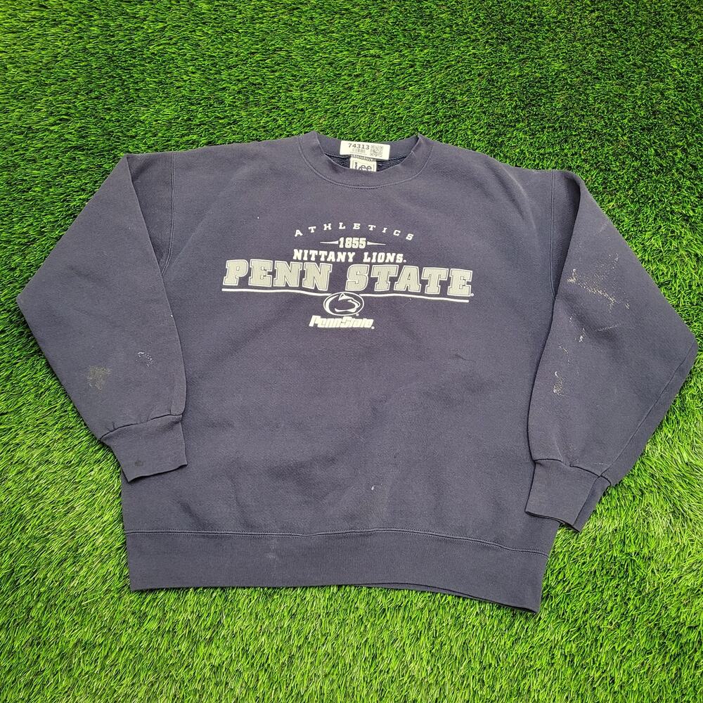 Vintage Penn State Sweatshirt L/XL 25x25 Faded Distressed Boxy